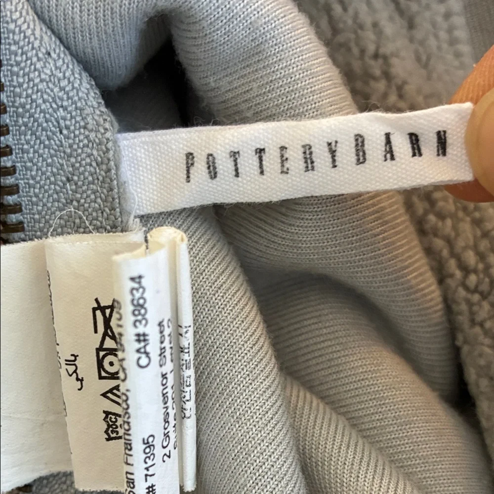 Pottery Barn Gray Square Accent Pillow Slip Cover 22x22